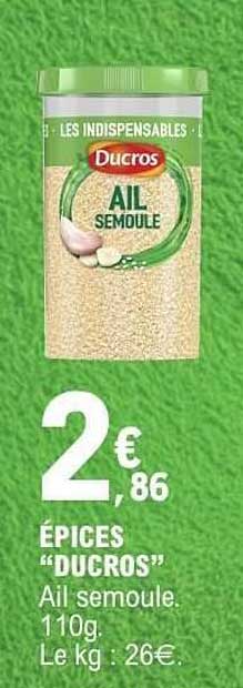 LES INDISPENSABLES Ducros AIL SEMOULE