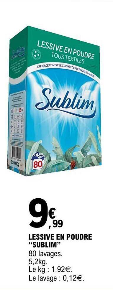 LESSIVE EN POUDRE “SUBLIM”