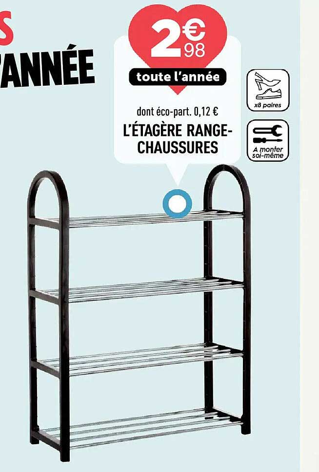 L'ÉTAGÈRE RANGE-CHAUSSURES