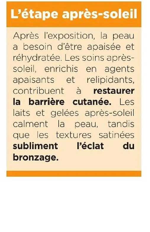 L'étape après-soleil