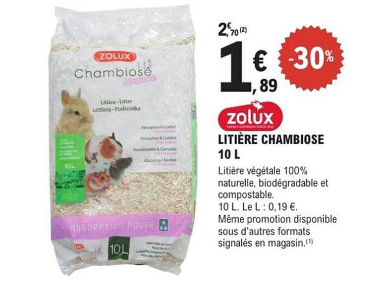 LITIÈRE CHAMBIOSE 10 L