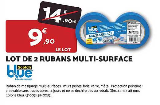LOT DE 2 RUBANS MULTI-SURFACE