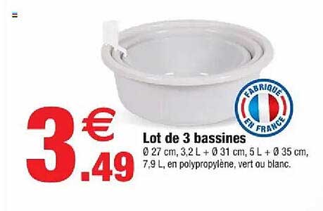 Lot de 3 bassines
