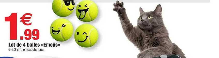 Lot de 4 balles «Emojis»