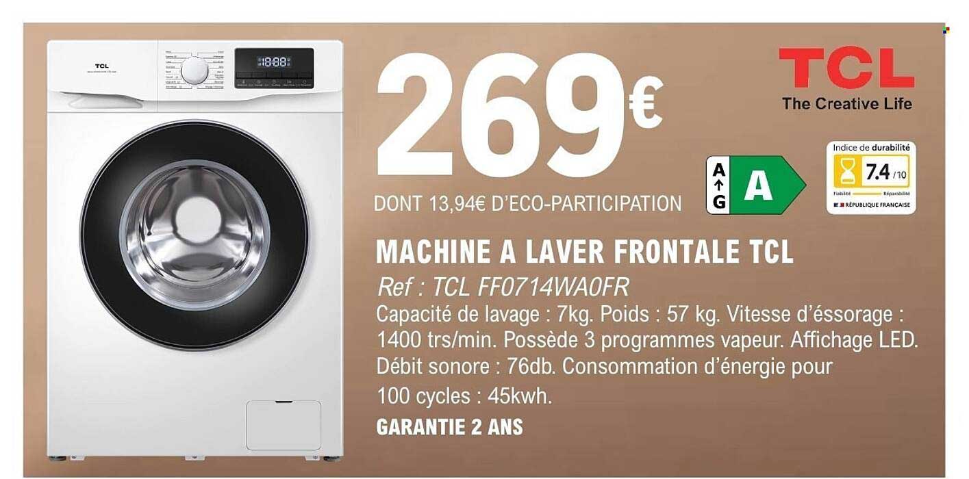 MACHINE A LAVER FRONTALE TCL