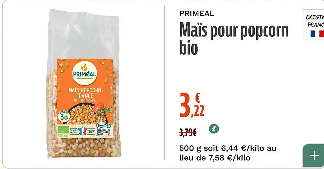 Maïs pour popcorn bio