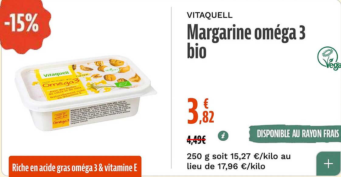Margarine oméga 3 bio