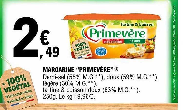 MARGARINE “PRIMEVÈRE”