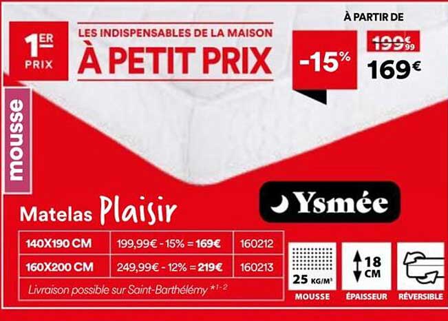 Matelas Plaisir Ysmeé
