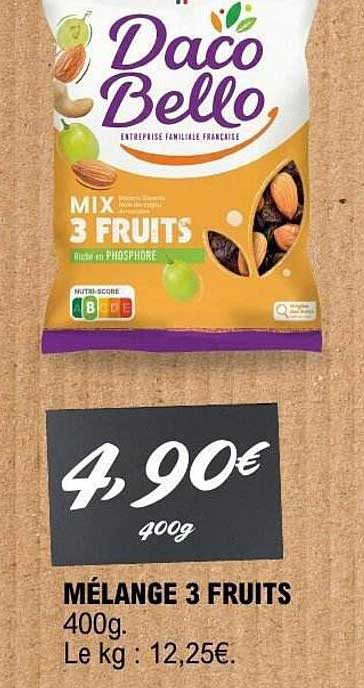 MÉLANGE 3 FRUITS 400g.