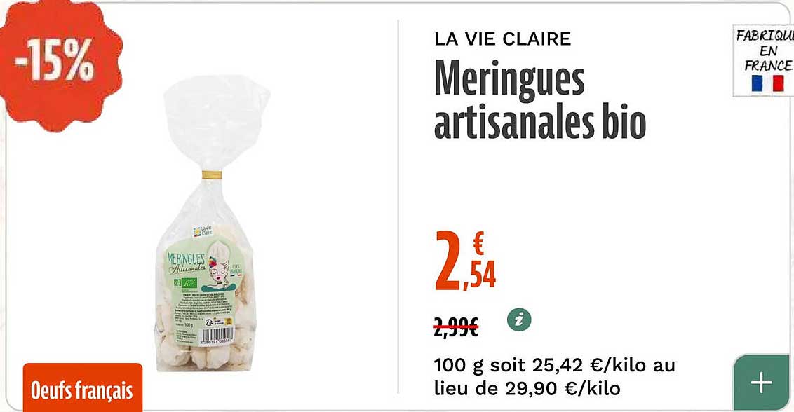 Meringues artisanales bio