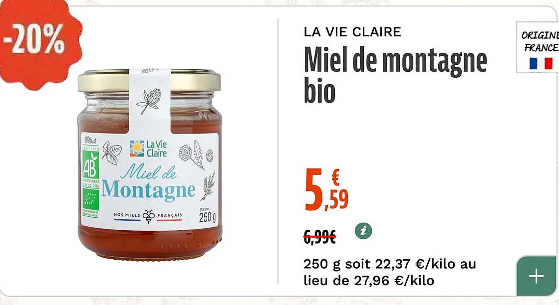 Miel de montagne bio