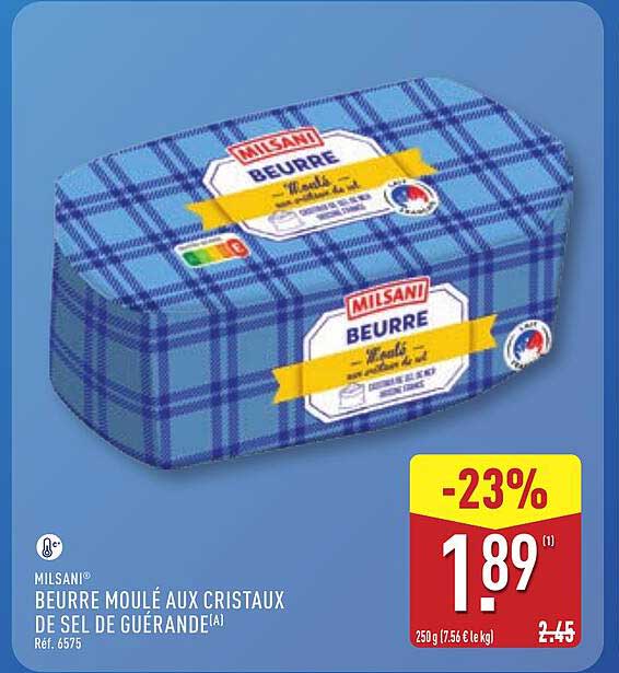 MILSANI® BEURRE MOULÉ AUX CRISTAUX DE SEL DE GUÉRANDE(A)