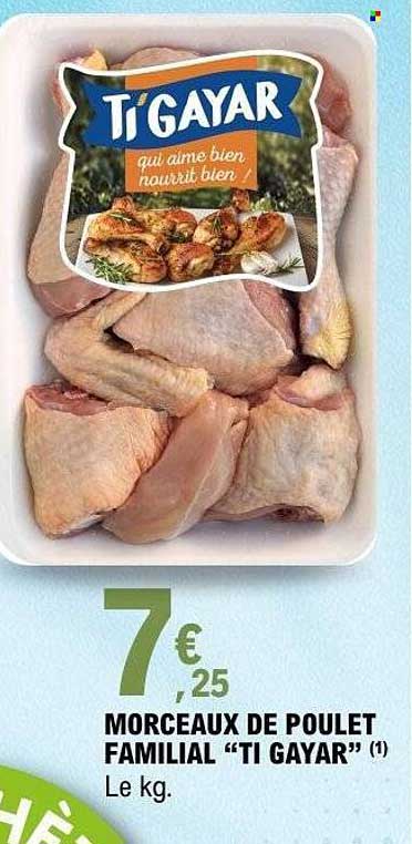 MORCEAUX DE POULET FAMILIAL “TI GAYAR”
