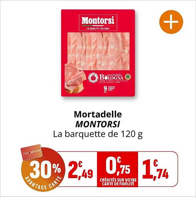 Mortadelle MONTORSI La barquette de 120 g