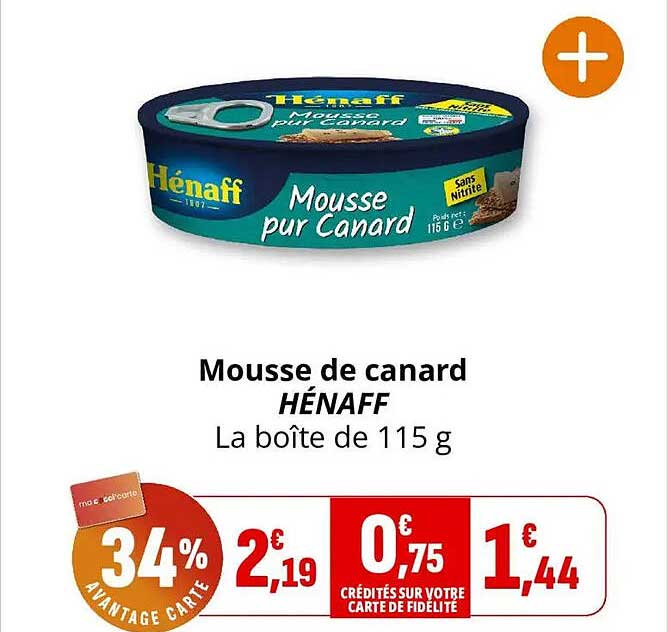 Mousse de canard HÉNAFF La boîte de 115 g