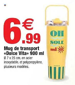Mug de transport «Dolce Vita» 900 ml
