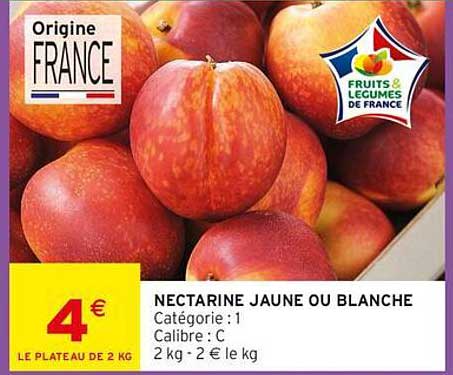 NECTARINE JAUNE OU BLANCHE