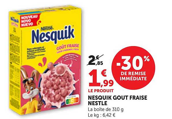 NESQUIK GOUT FRAISE NESTLE