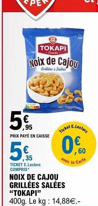 NOIX DE CAJOU GRILLÉES SALÉES “TOKAPI”