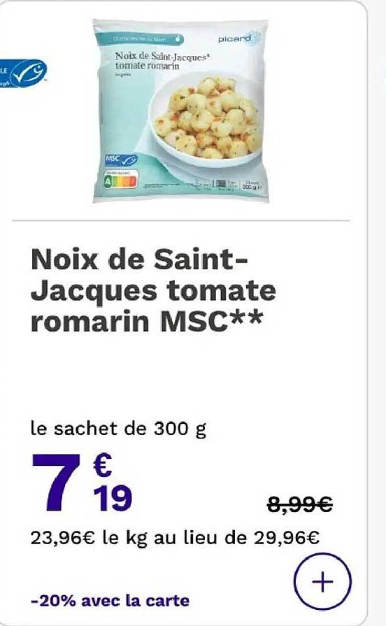 Noix de Saint-Jacques tomate romarin MSC**