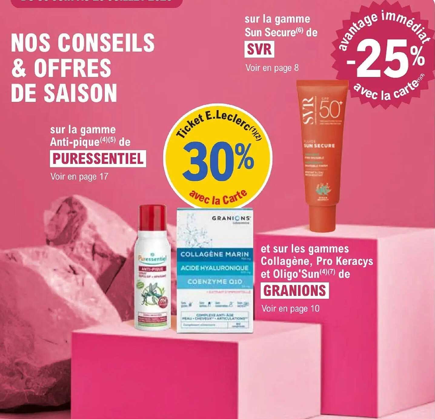 NOS CONSEILS & OFFRES DE SAISON