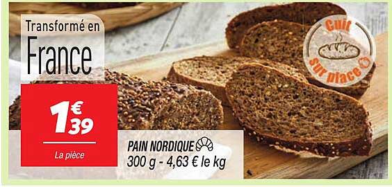 PAIN NORDIQUE 300 g - 4,63 € le kg