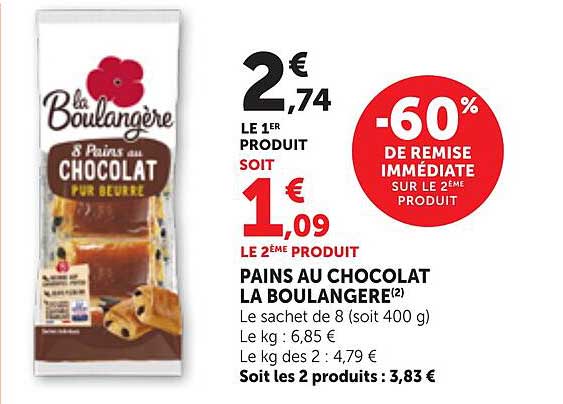 PAINS AU CHOCOLAT LA BOULANGÈRE(2)