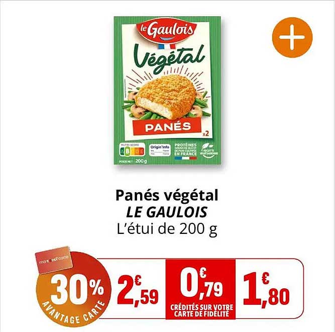 Panés végétal LE GAULOIS L’étui de 200 g