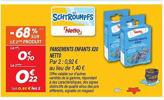 PANSEMENTS ENFANTS X20 NETTO