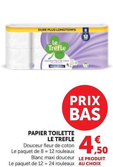 PAPIER TOILETTE LE TREFLE