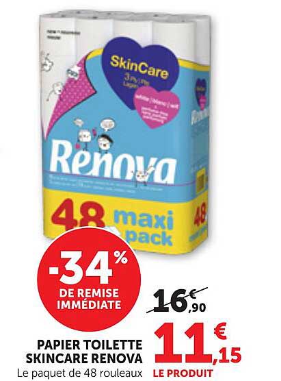 PAPIER TOILETTE SKINCARE RENOVA