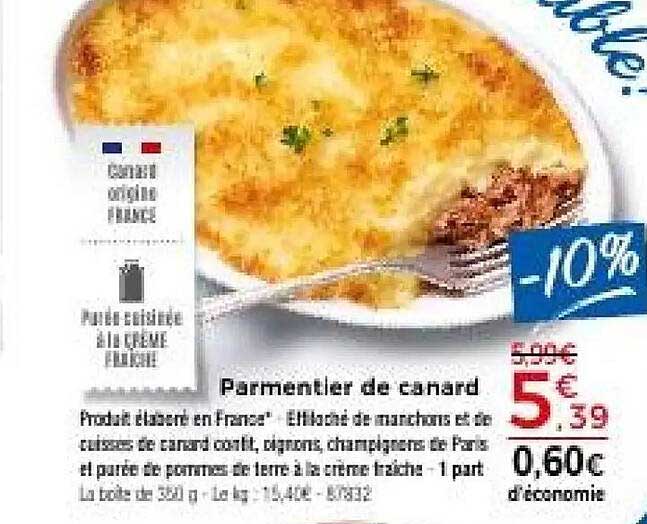 Parmentier de canard