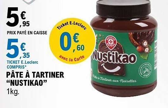 PÂTE À TARTINER “NUSTIKAO” 1kg.