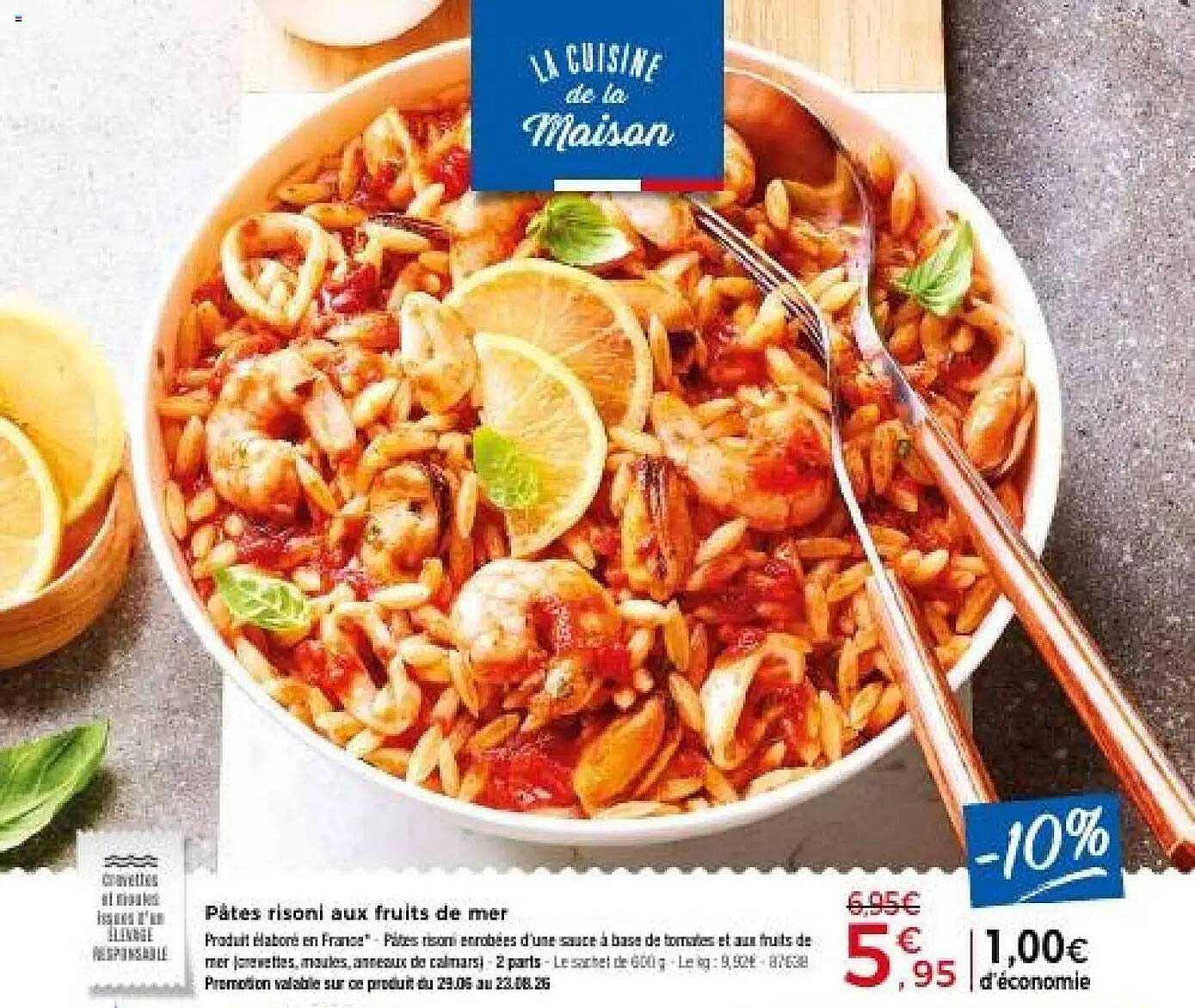 Pâtes risoni aux fruits de mer