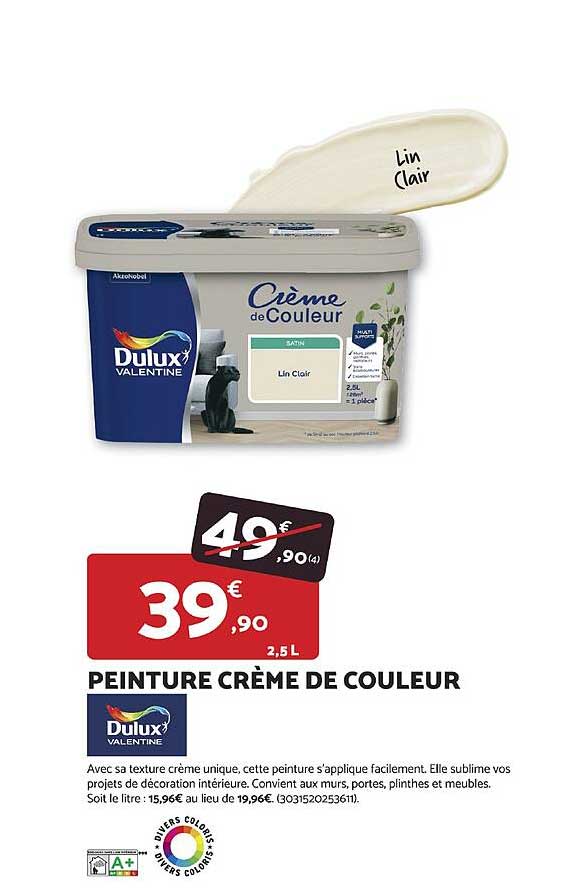 PEINTURE CRÈME DE COULEUR