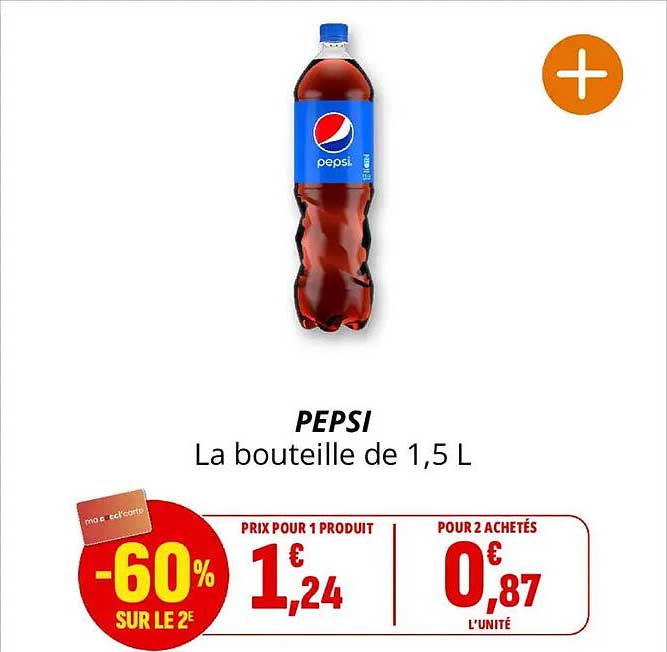 PEPSI La bouteille de 1,5 L