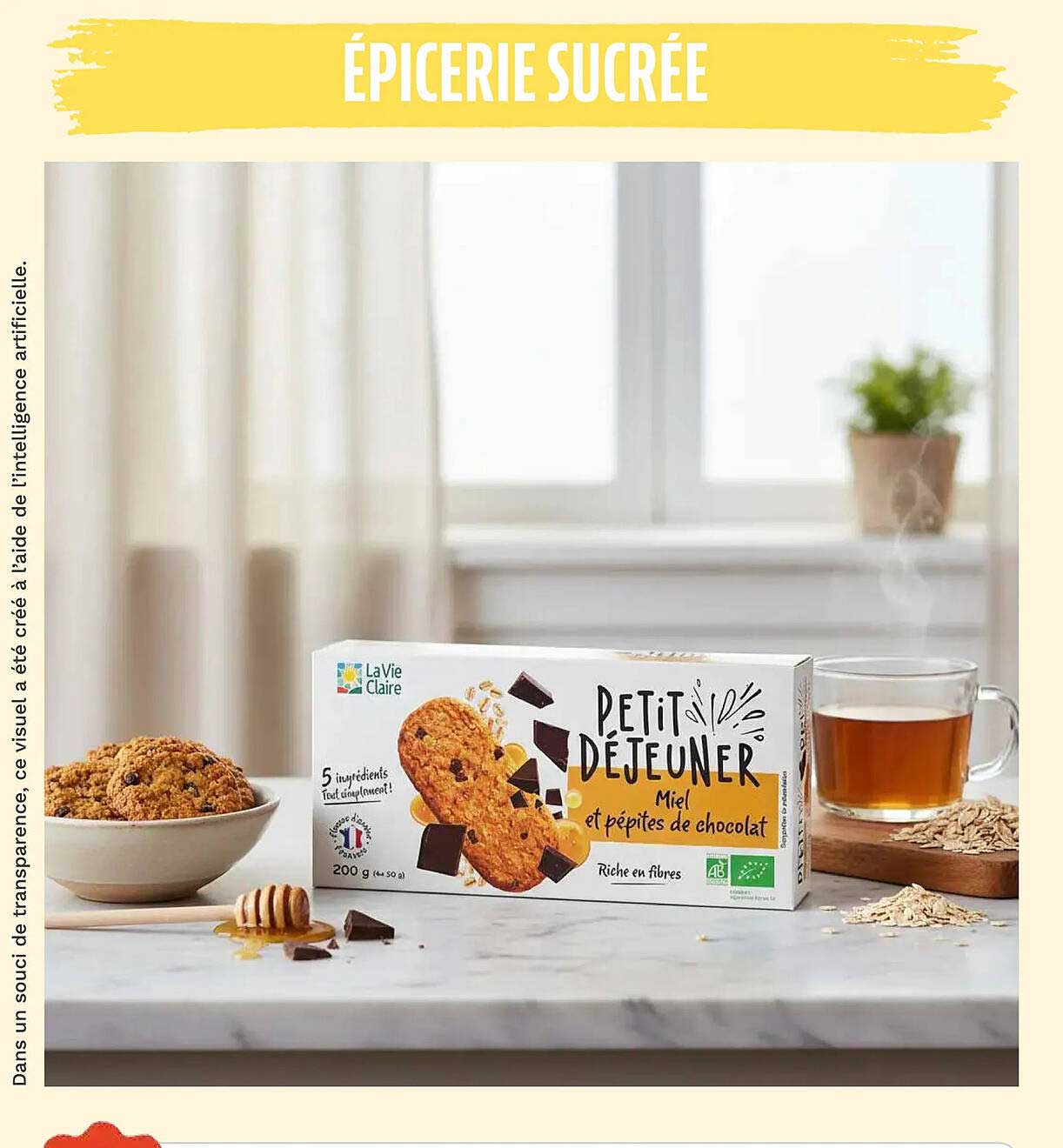 PETIT DÉJEUNER Miel et pépites de chocolat