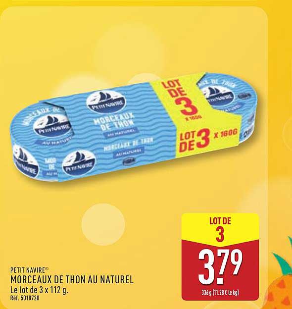 PETIT NAVIRE® MORCEAUX DE THON AU NATUREL