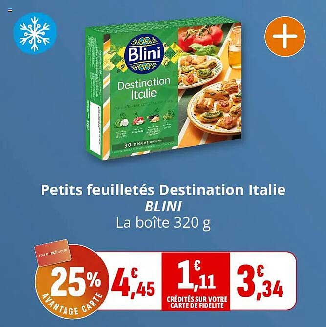 Petits feuilletés Destination Italie BLINI La boîte 320 g