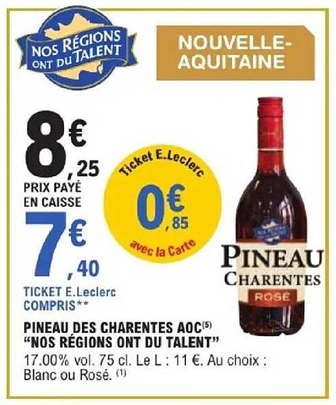 PINEAU DES CHARENTES AOC “NOS RÉGIONS ONT DU TALENT”
