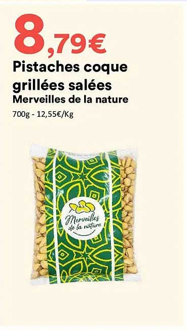 Pistaches coque grillées salées