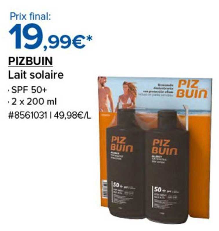 PIZ BUIN Lait solaire