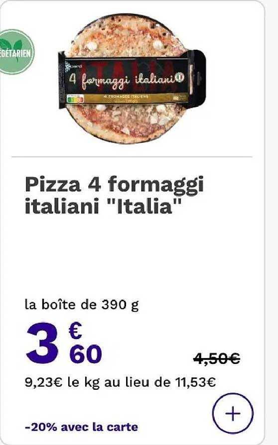 Pizza 4 formaggi italiani "Italia"