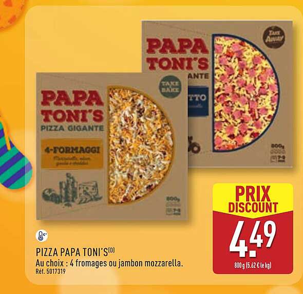 PIZZA PAPA TONI’S(D)