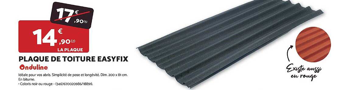PLAQUE DE TOITURE EASYFIX