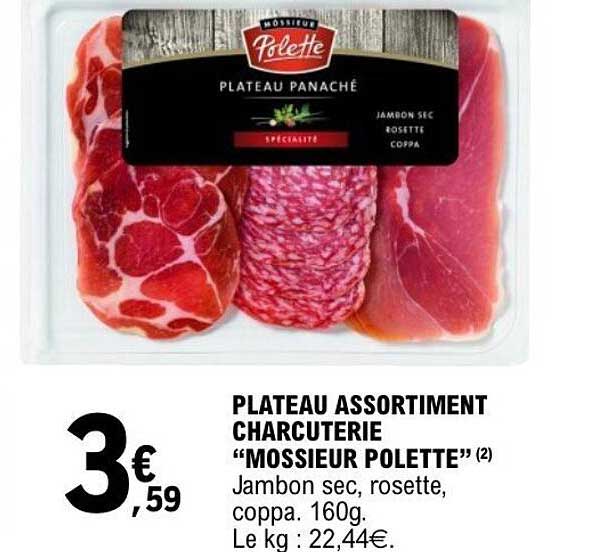 PLATEAU ASSORTIMENT CHARCUTERIE “MOSSIEUR POLETTE” (2)