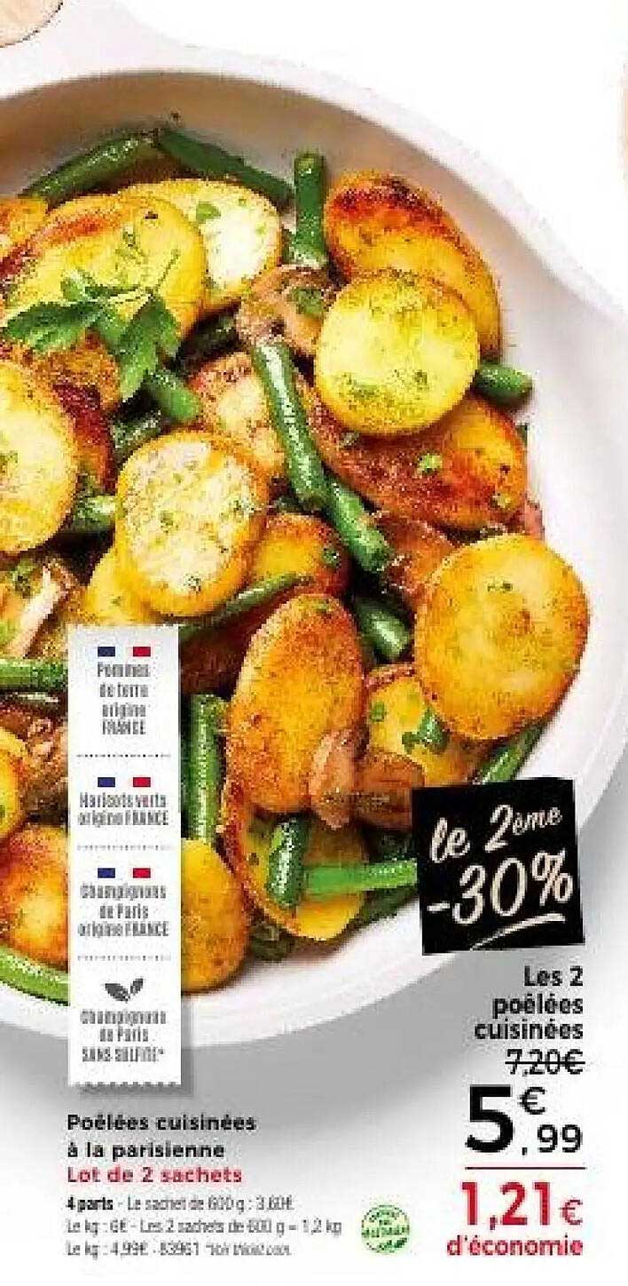 Poêlées cuisinées à la parisienne