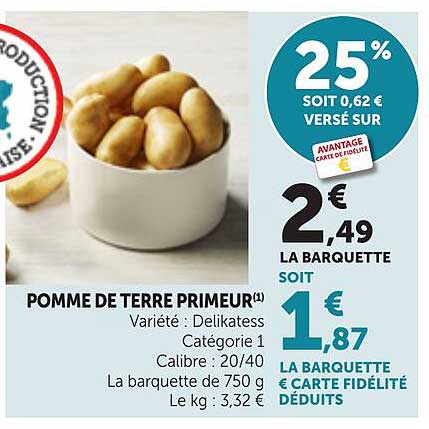POMME DE TERRE PRIMEUR(1)