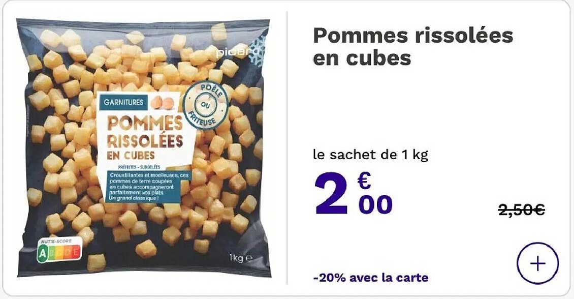 Pommes rissolées en cubes